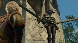 Tav releasing the captured gnome in the Blighted Village in Baldur's Gate 3