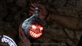 Astarion holding the mysterious Iron Flask from the missing shipment in Baldur's Gate 3