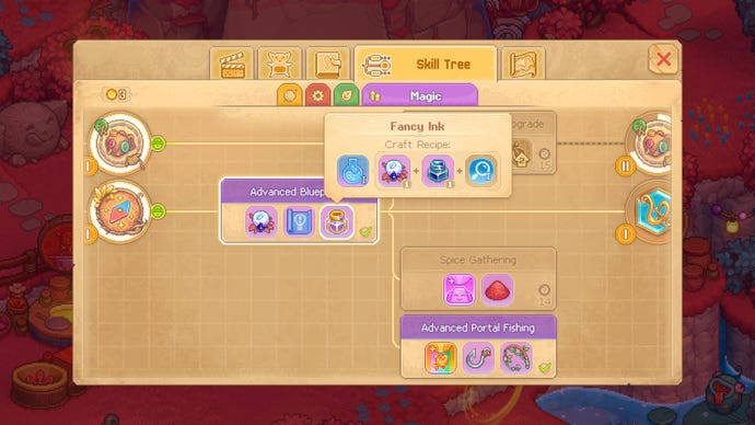 Bandle Tale: A League Of Legends Story recensione: un affascinante RPG di crafting afflitto dal lavoro 7 A skill tree from Bandle Tale.