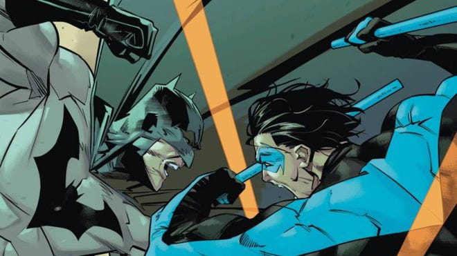 Batman and Nightwing come to blows