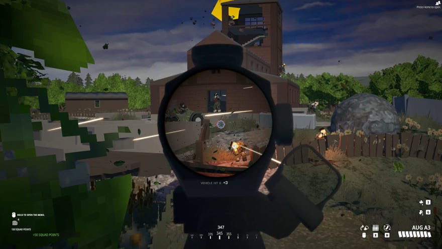 The player aims down the scope of a weapon in BattleBit Remastered