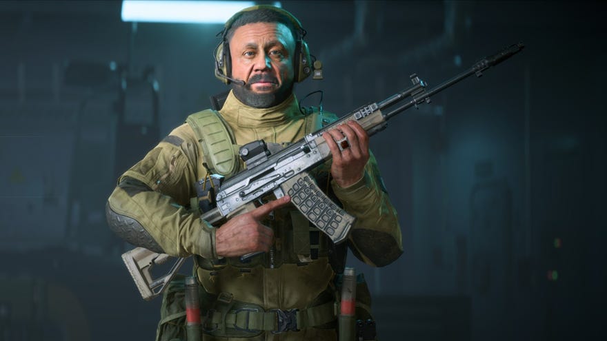 Boris holding an AK-24 in Battlefield 2042.
