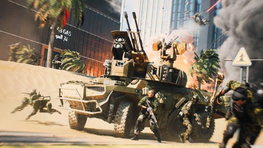 Warful action in a Battlefield 2042 screenshot.