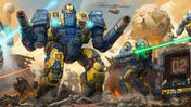 Promotional artwork for miniature wargame BattleTech: Mercenaries