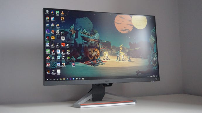 A photo of the BenQ Mobiuz EX2710 gaming monitor.