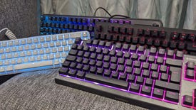 Four of our best gaming keyboard picks, tastefully arranged next to each other.