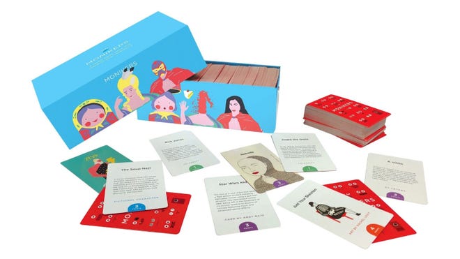 Monikers party board game box and components