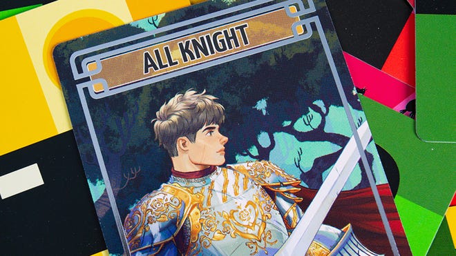 Sparkle Kitty Nights party board game card All Knight