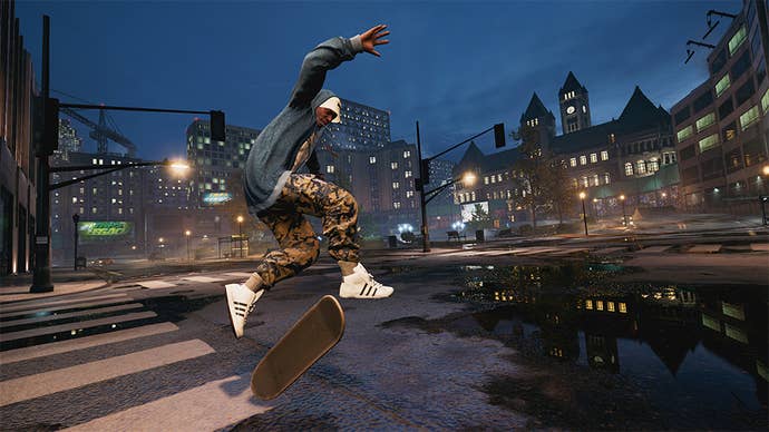 A skateboarder does a trick in Tony Hawk's Pro Skater, one of the best sports games on PS5