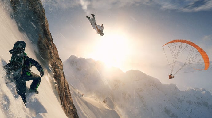 A snowy scene in Steep