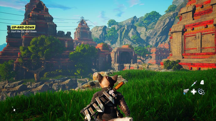 A leafy landscape in Biomutant using fully maxed out graphics settings