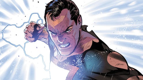 Image of Black Adam ready to throw a punch