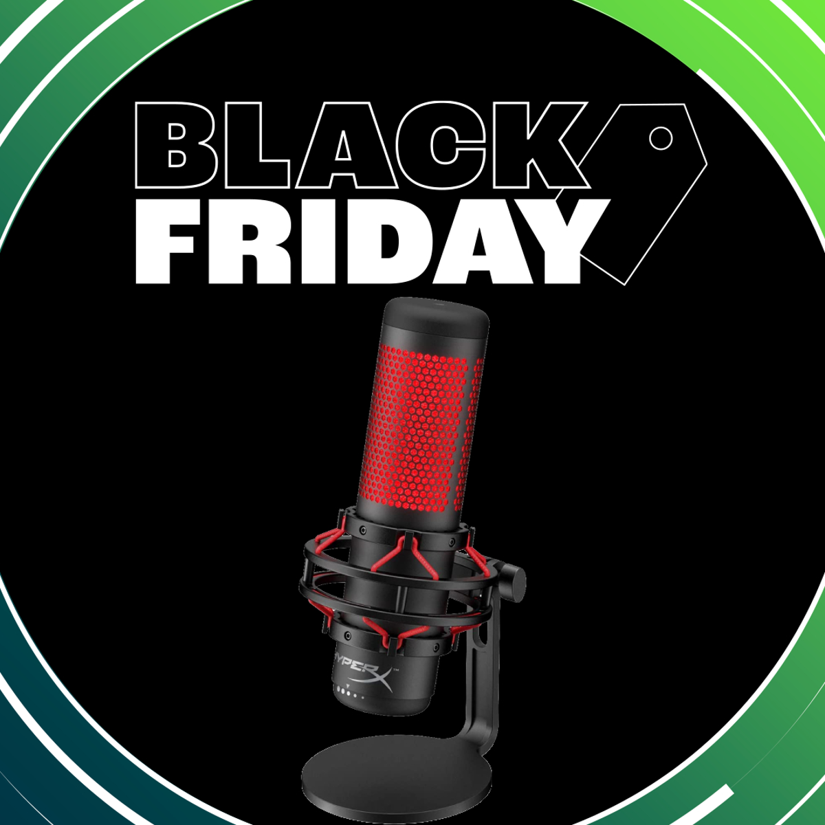 Get the HyperX QuadCast microphone for half price at  in this Black  Friday Deal