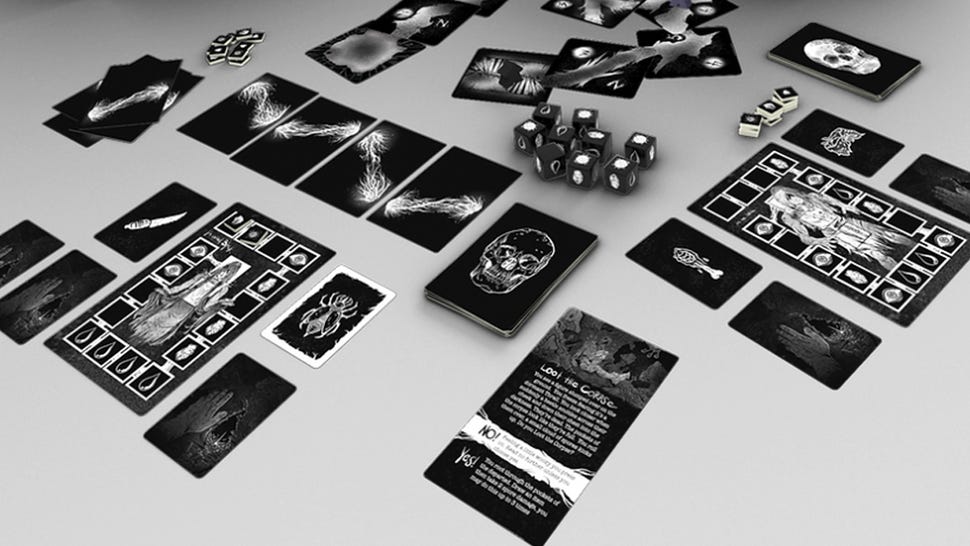 An image of cards and components for Black Mold