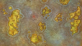 A world map illustration from World Of Warcraft