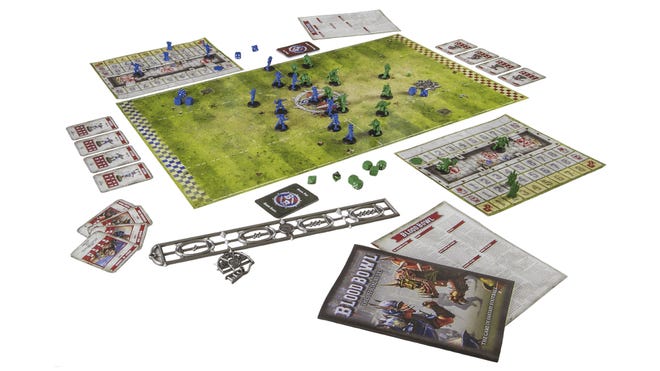Blood Bowl miniatures game layout