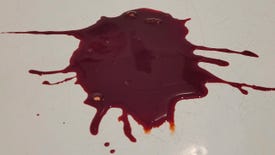 Just a big splat of blood in a bathtub, don't worry about it.