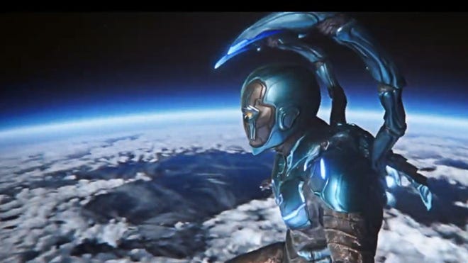 Blue Beetle in Earth's orbit