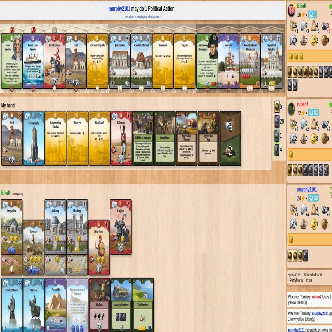 Play board games online from your browser • Board Game Arena