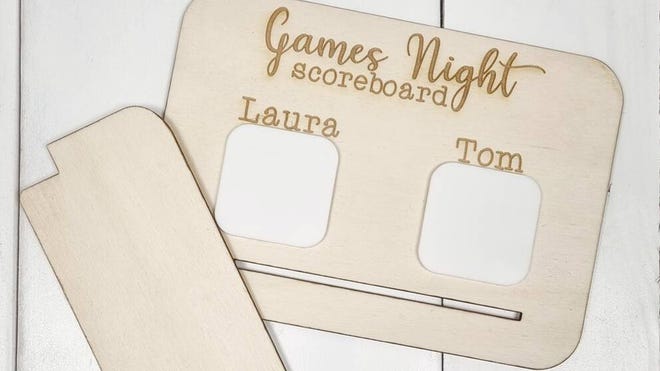 An image of a scoreboard to be used for board game matches.