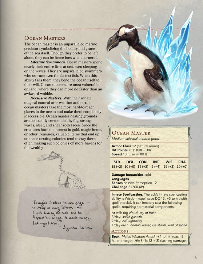 Book of Extinction RPG preview page