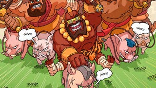 Cropped panel featuring hog riders riding hogs
