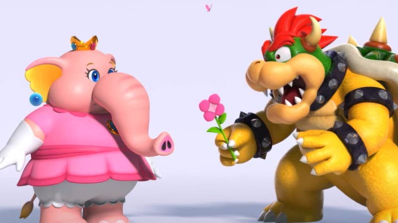 Bowser isn't up to the tusk of wooing elephant Peach in this Super Mario  Bros Wonder animation