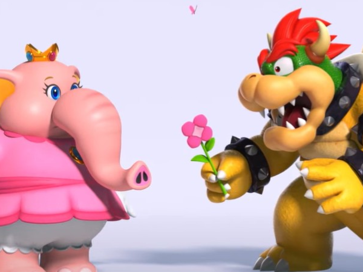 Bowser isn't up to the tusk of wooing elephant Peach in this Super Mario  Bros Wonder animation