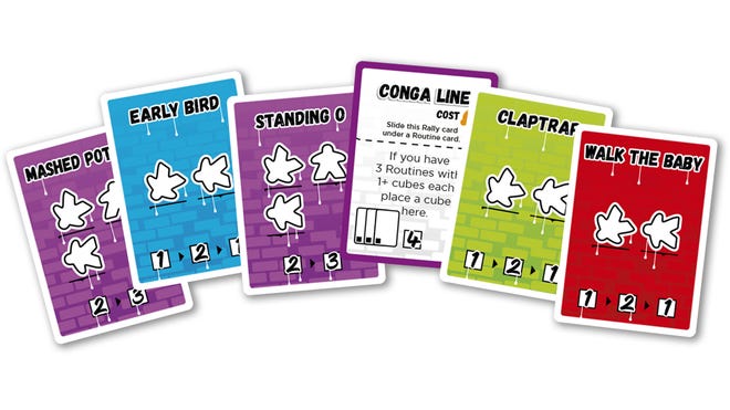 Breakdancing Meeples board game cards