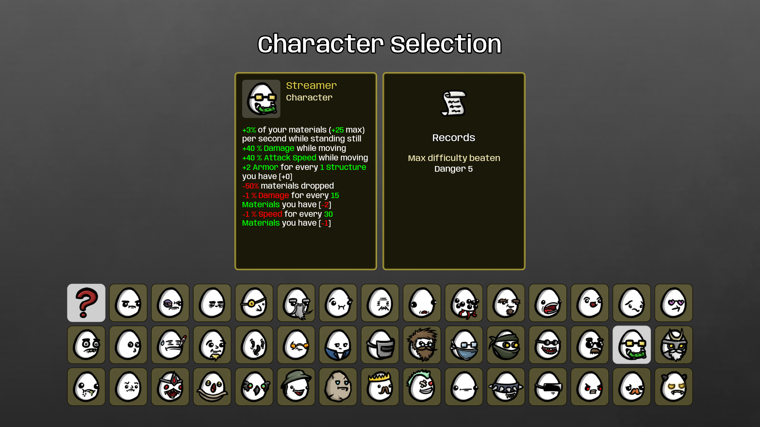 Kekerasan ultra kentang dalam tangkapan layar Brotato.