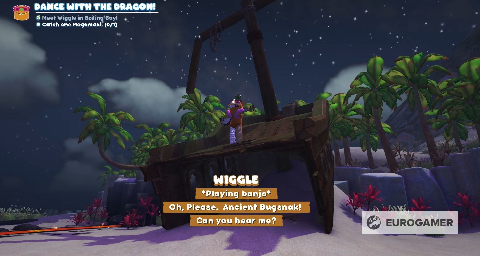 Bugsnax Dance With the Dragon quest How to defeat the Megamaki in