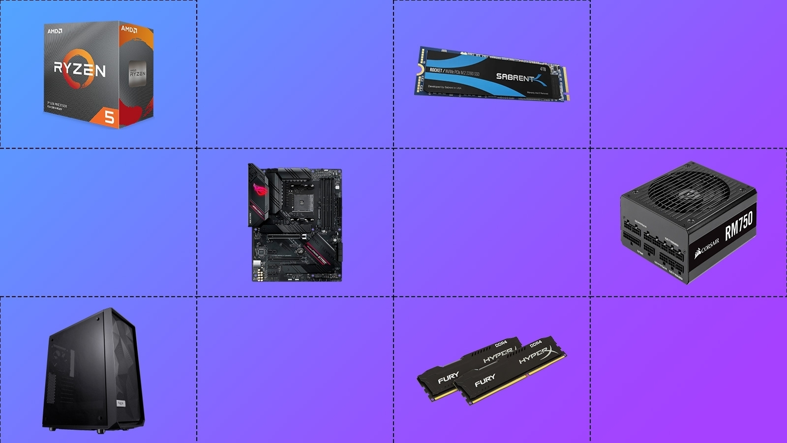 AMD Ryzen 5 5600X - MSI B550 - RAM 16Go 3200MHz - Kit upgrade PC