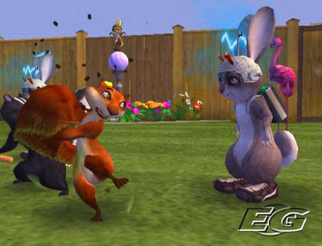 Rabid Squirrel Over The Hedge