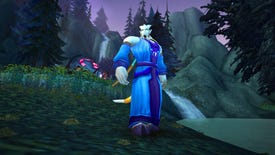 World Of Warcraft Burning Crusade Classic - A Draenei character wearing a blue robe