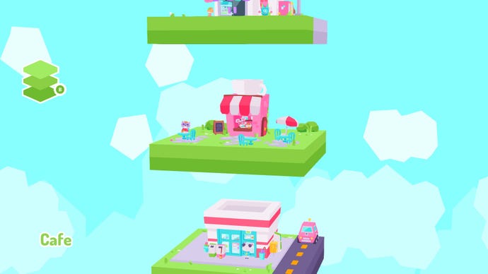 A look at Button City's cafe in diorama view.