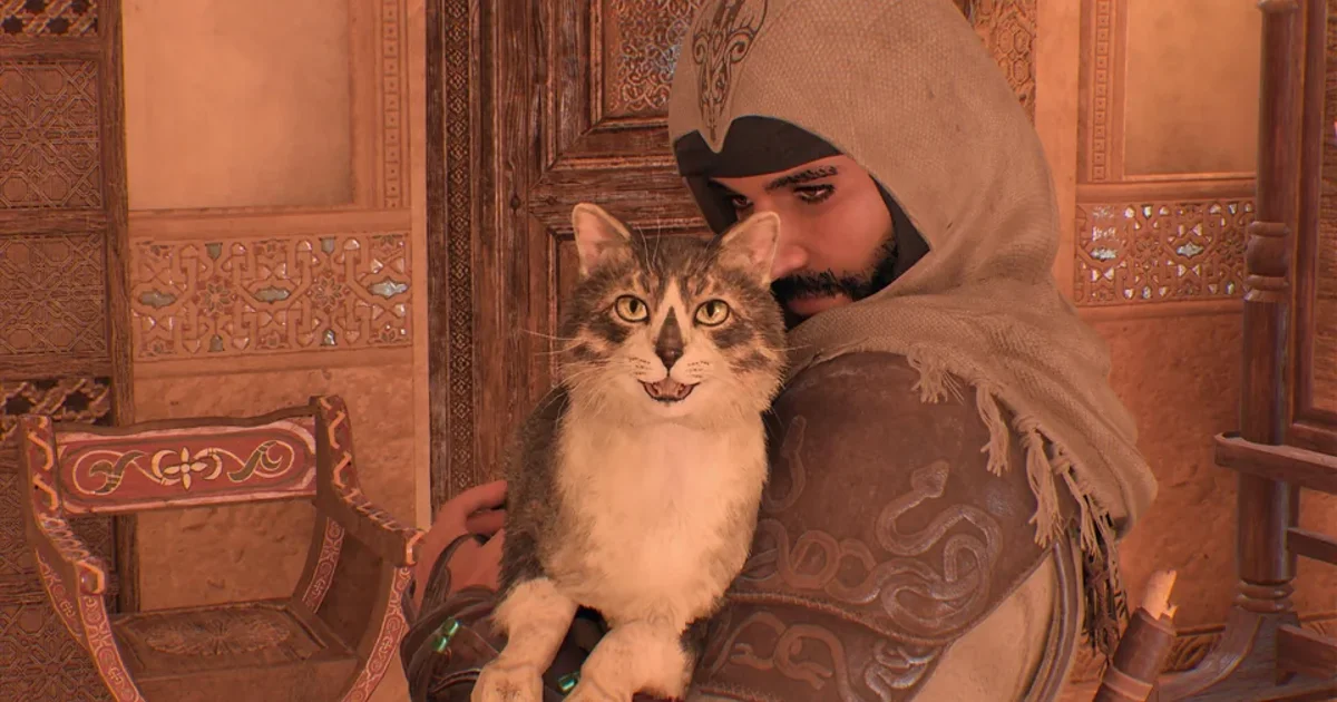 نه، این تصور شما نیست – Assassin’s Creed Mirage شامل گربه ای با نشان Assassin’s Emblem بر روی بینی او است.