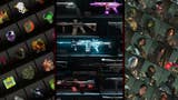 Various examples of previously available Modern Warfare content, including weapons and cosmetics, arranged into a single image.