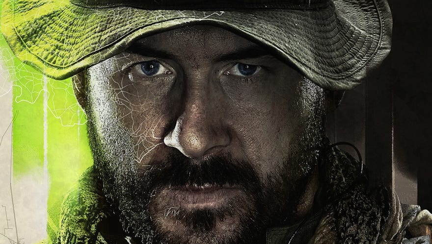 A picture of Captain Price from Modern Warfare 2's remake.