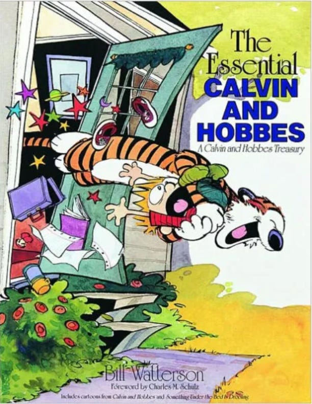 Illustrated cover of The Essential Calvin and Hobbes
