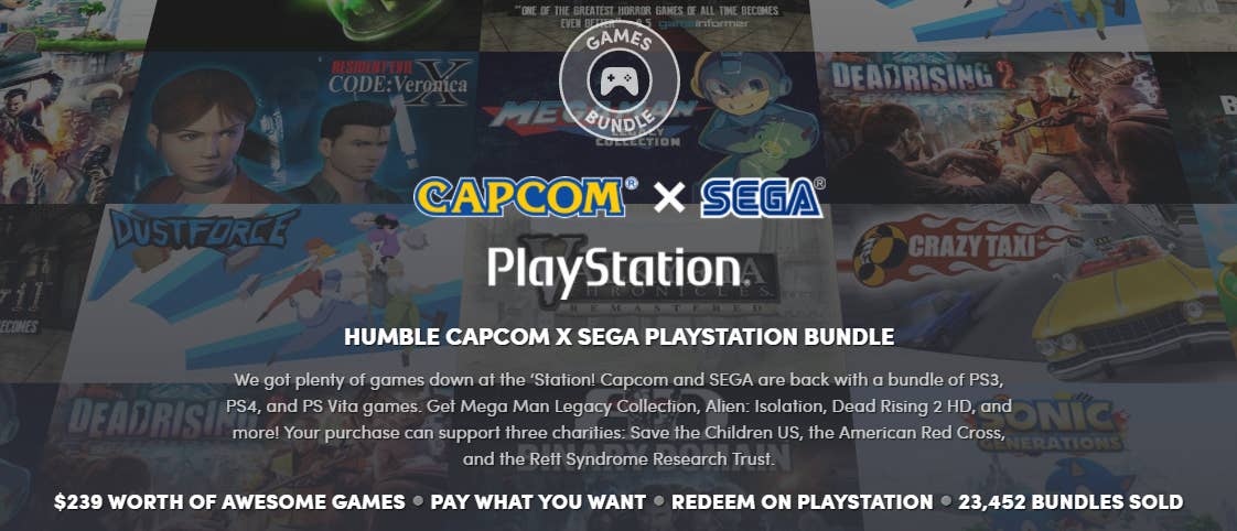 Humble Capcom X Sega PlayStation bundle features Dead Rising