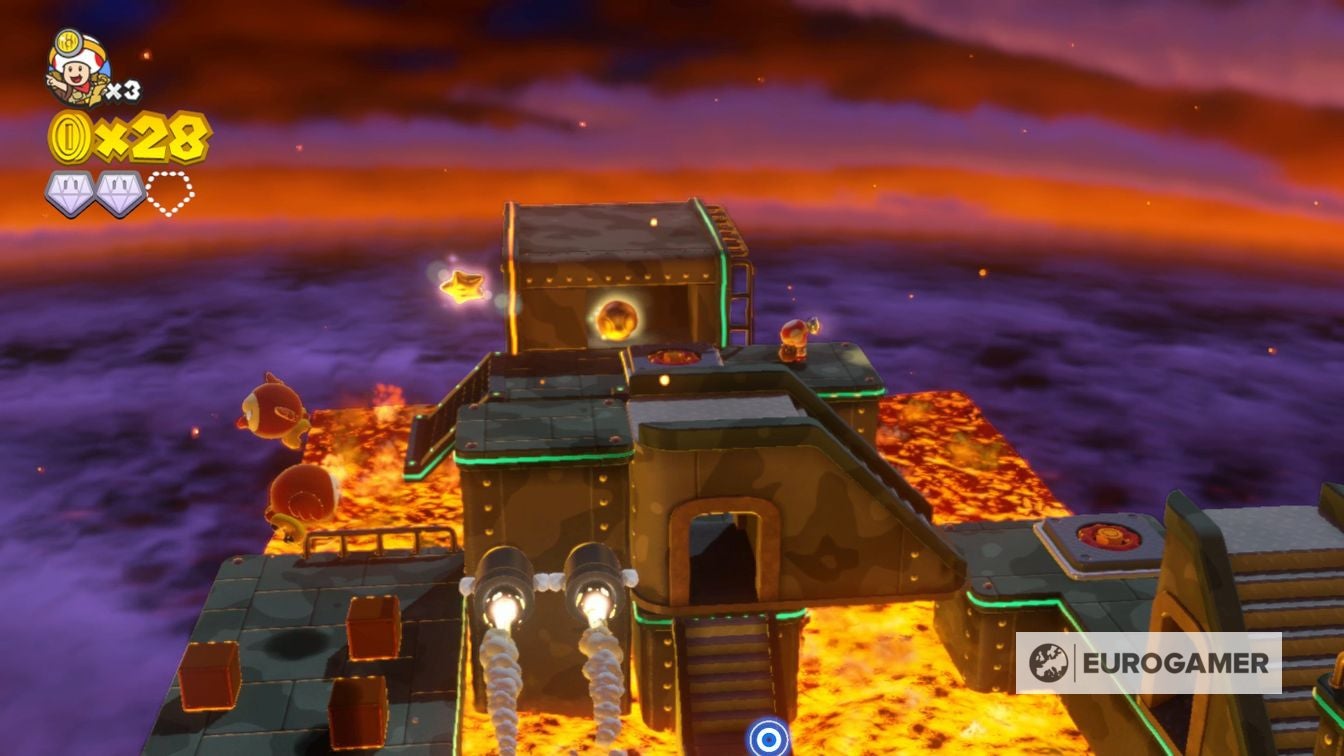 Captain Toad Gold Mushroom locations, 1Up Mushrooms and all Treasure