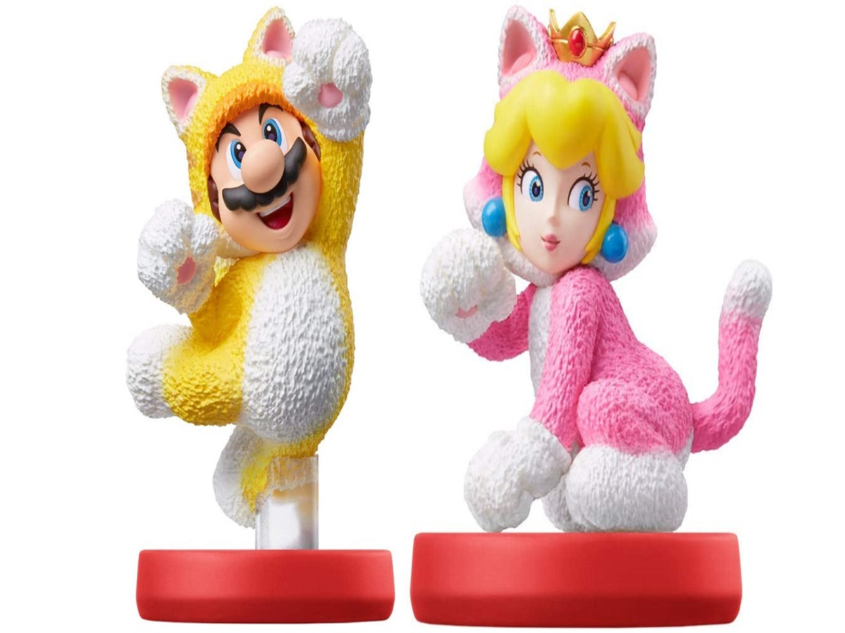 Here's a look at the Cat Peach and Cat Mario amiibo coming next February -  My Nintendo News