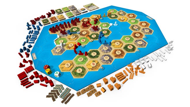 Catan: Treasures, Dragons & Adventure expansion layout