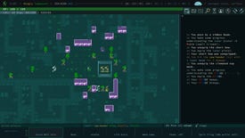 A battle in a field surrounded by ruins in 2D epic science fantasy simulation Caves Of Qud