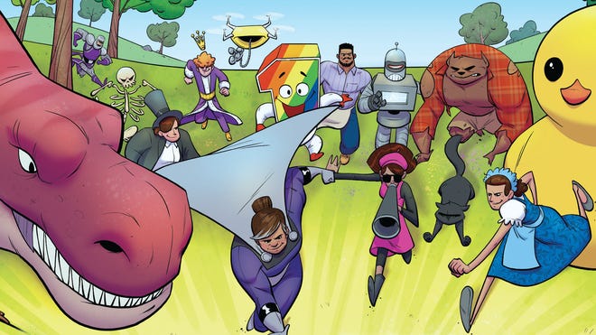 Artwork for the Challengers board game.
