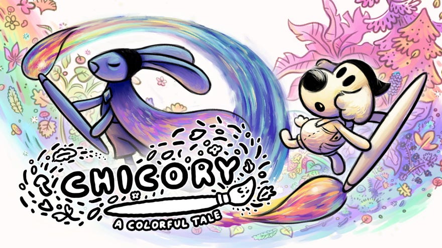 Artwork depicting Chicory and the main player character from Chicory