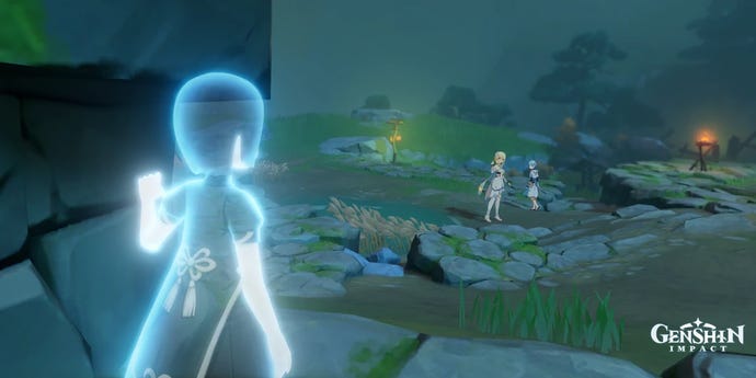 Gelombang Ghost God Bookbye menyang Chongyun lan lelungan nalika ninggalake Hill Wulu