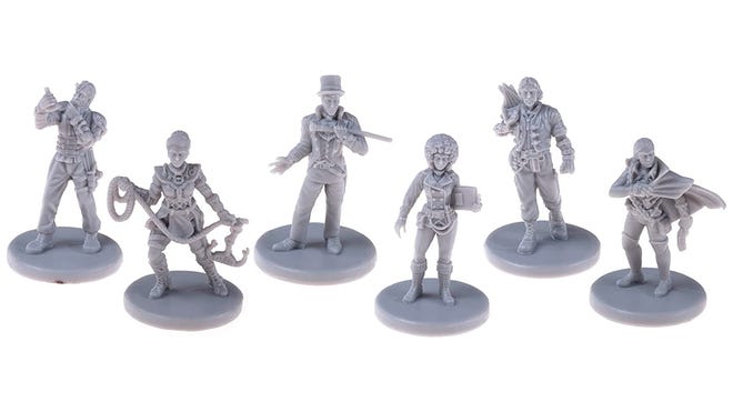 An image of some miniatures for The City of the Great Machine.