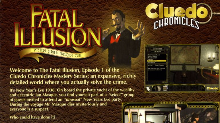 Cluedo Chronicles : Le Masque Fatal – Version Boîte Carton PC, Jeu D'aventure En Français, état Correct (2002)