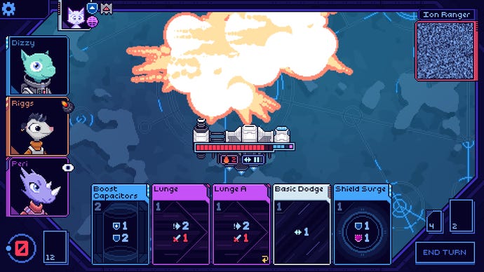 A ship explodes in Cobalt Core